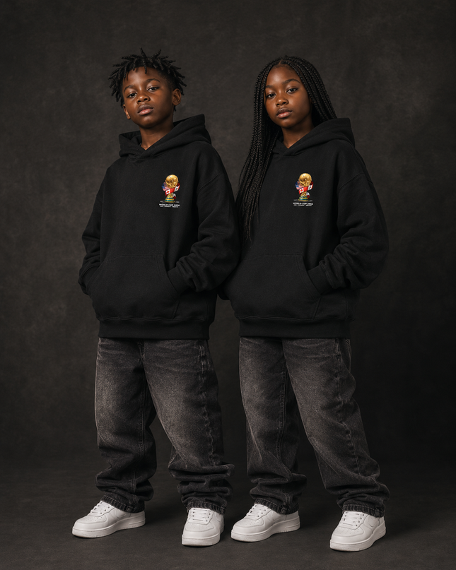 Ronaldinho Brazil Trophy Kiss Kids Fan Hoodie