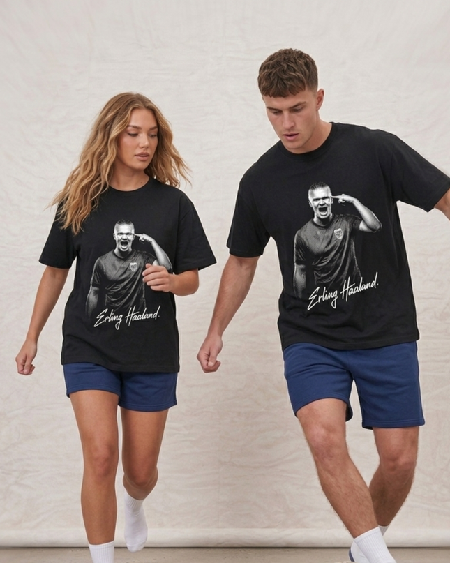 T-shirt unisexe fan Norvège Erling Haaland Célébration