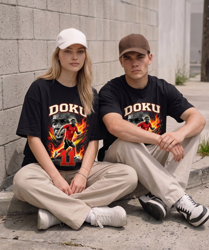 Jérémy Doku #11 Red Devils Belgium Soccer World Cup 2026 Unisex Fan T-Shirt