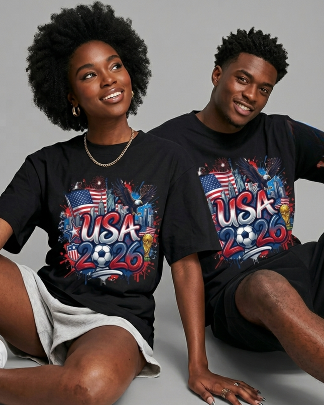 USA 2026 Graffiti Edition Eagle & Trophy Soccer World Cup Unisex Fan T-Shirt