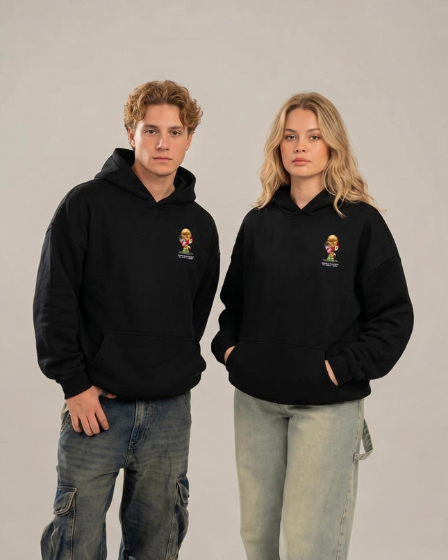 Lewandowski #9 Poland National Team WC '26 Qualified Fire Portrait Unisex Fan Hoodie