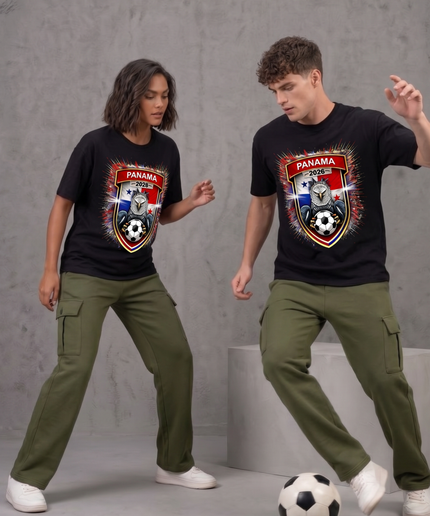 T-shirt unisexe de supporter – Écusson Coupe du monde Panama 2026