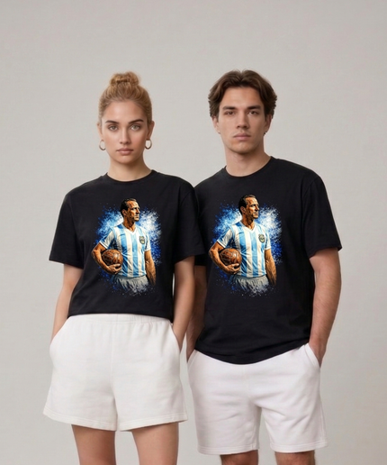 T-shirt unisexe de fan de football Alfredo Di Stéfano, légende argentine, Coupe du Monde