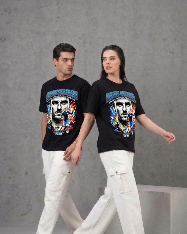 T-shirt unisexe fan Antoine Griezmann #7 France Les Bleus Coupe du Monde 2026