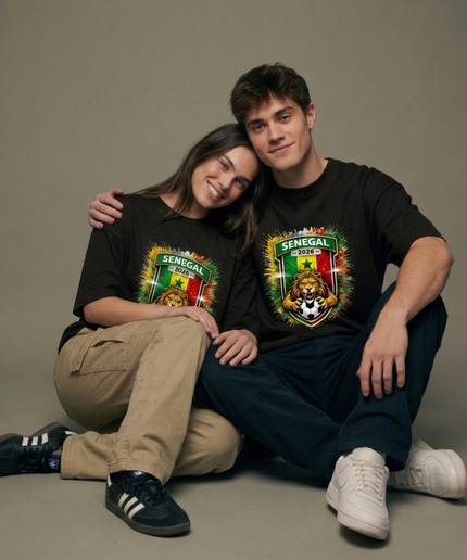 Senegal 2026 Lion Badge Crest Soccer World Cup Unisex Fan T-Shirt