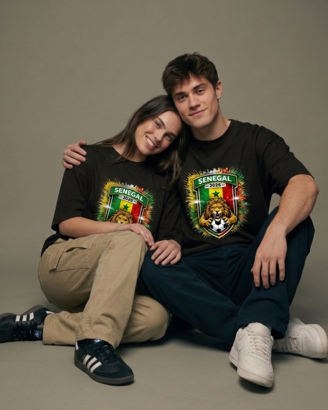 Senegal 2026 Lion Badge Crest Soccer World Cup Unisex Fan T-Shirt