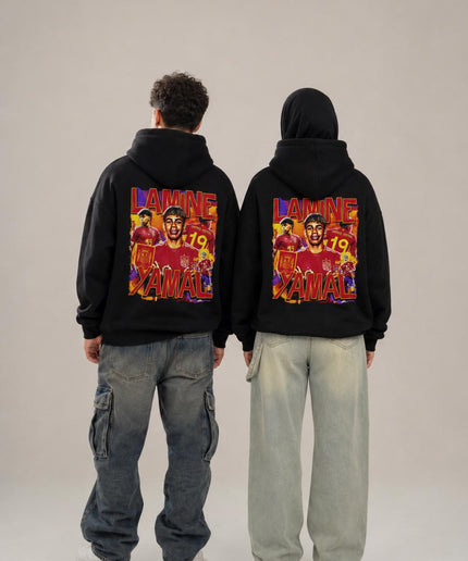 Lamine Yamal #19 Spain Vibrant Pop Art Unisex Fan Hoodie