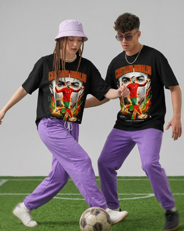 T-shirt unisexe fan Cristiano Ronaldo #7 Portugal Qualifiés Coupe du Monde 2026