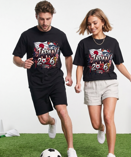 Japan 2026 Graffiti Sakura Mt. Fuji Celebration Unisex Fan T-Shirt