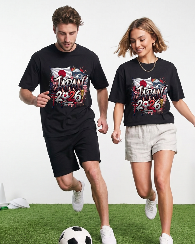 Japan 2026 Graffiti Sakura Mt. Fuji Celebration Unisex Fan T-Shirt