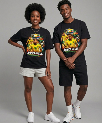 Afrique du Sud 2026 T-shirt de supporter unisexe Coupe du Monde de Football Édition Joueur