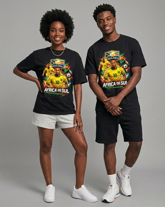 Afrique du Sud 2026 T-shirt de supporter unisexe Coupe du Monde de Football Édition Joueur