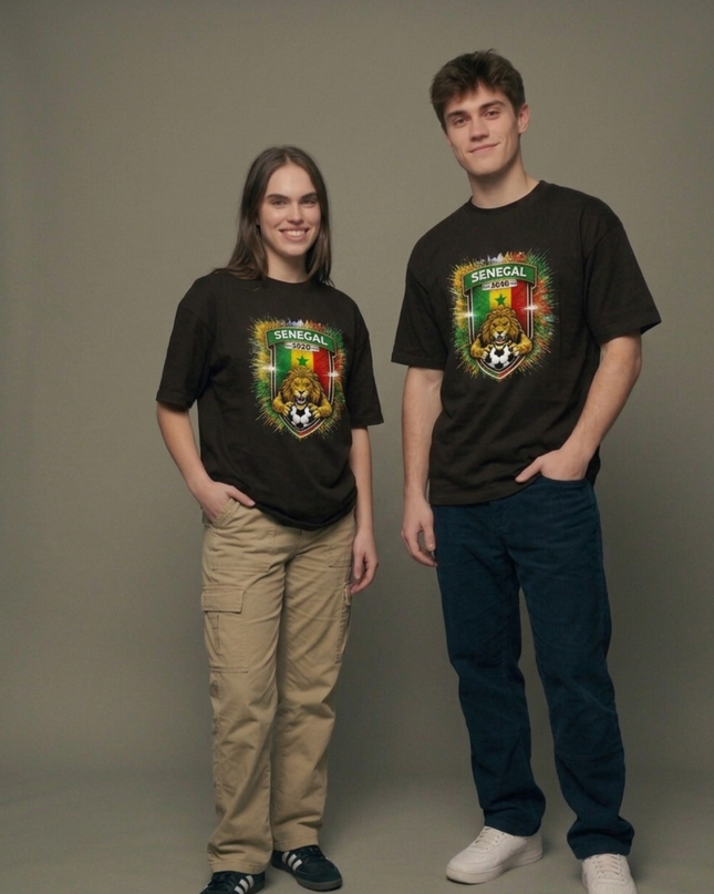 Senegal 2026 Lion Badge Crest Soccer World Cup Unisex Fan T-Shirt