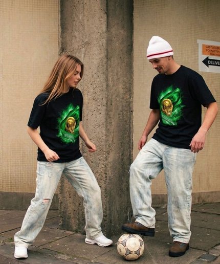 T-shirt unisexe fan Coupe du Monde 2026 de football - Drapeau Trophée Arabie Saoudite
