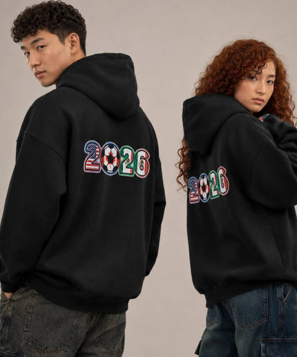 World Cup 2026 Flag Typography Unisex Fan Hoodie