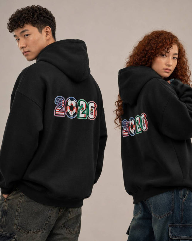 World Cup 2026 Flag Typography Unisex Fan Hoodie
