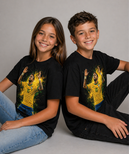 T-shirt Enfant Fan Neymar Jr Brésil #10 Célébration