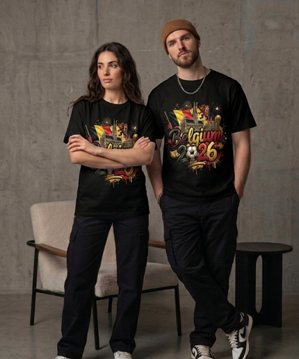 Belgium 2026 Graffiti Fiesta Soccer World Cup Unisex Fan T-Shirt