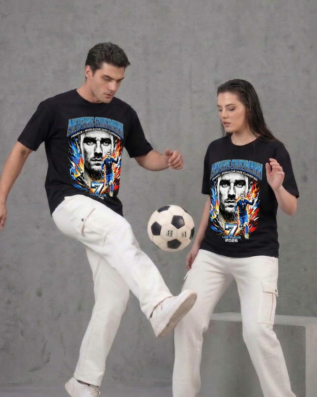 T-shirt unisexe fan Antoine Griezmann #7 France Les Bleus Coupe du Monde 2026