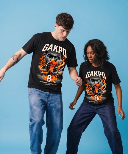 T-shirt unisexe pour fans Gakpo #8 Pays-Bas Qualifiés Coupe du Monde 2026