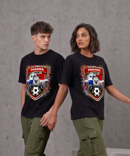 T-shirt unisexe de supporter – Écusson Coupe du monde Panama 2026