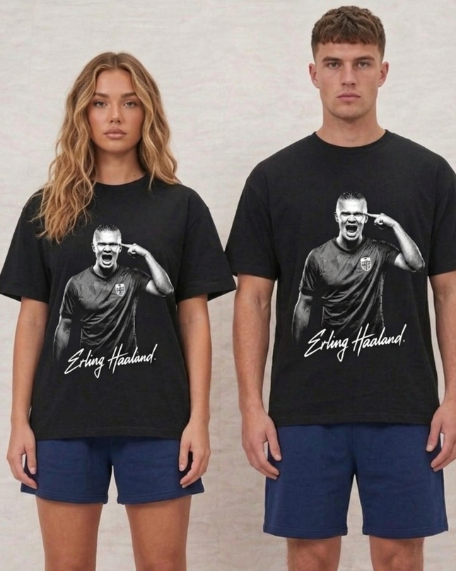 T-shirt unisexe fan Norvège Erling Haaland Célébration