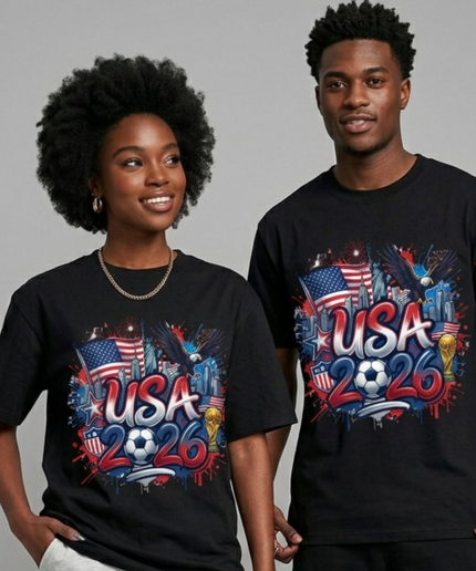 USA 2026 Graffiti Edition Eagle & Trophy Soccer World Cup Unisex Fan T-Shirt