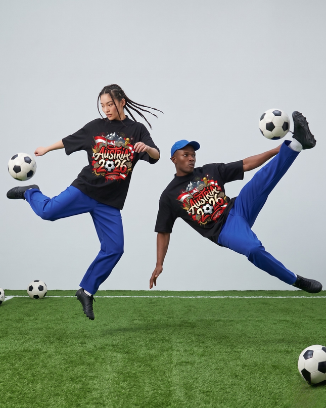 Autriche 2026 Graffiti Street Art Football Unisexe Fan T-shirt