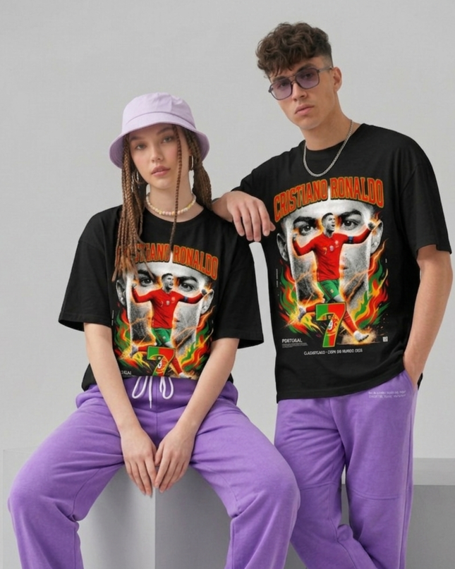 T-shirt unisexe fan Cristiano Ronaldo #7 Portugal Qualifiés Coupe du Monde 2026