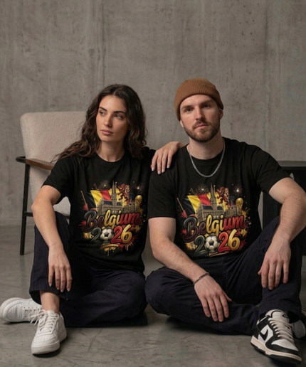 Belgium 2026 Graffiti Fiesta Soccer World Cup Unisex Fan T-Shirt