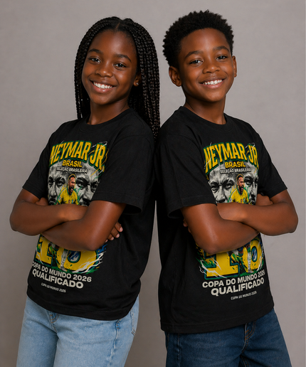 Neymar Jr Brésil Coupe du Monde 2026 Qualifié T-shirt Enfant Fan