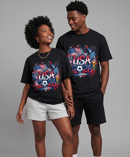 USA 2026 Graffiti Edition Eagle & Trophy Soccer World Cup Unisex Fan T-Shirt