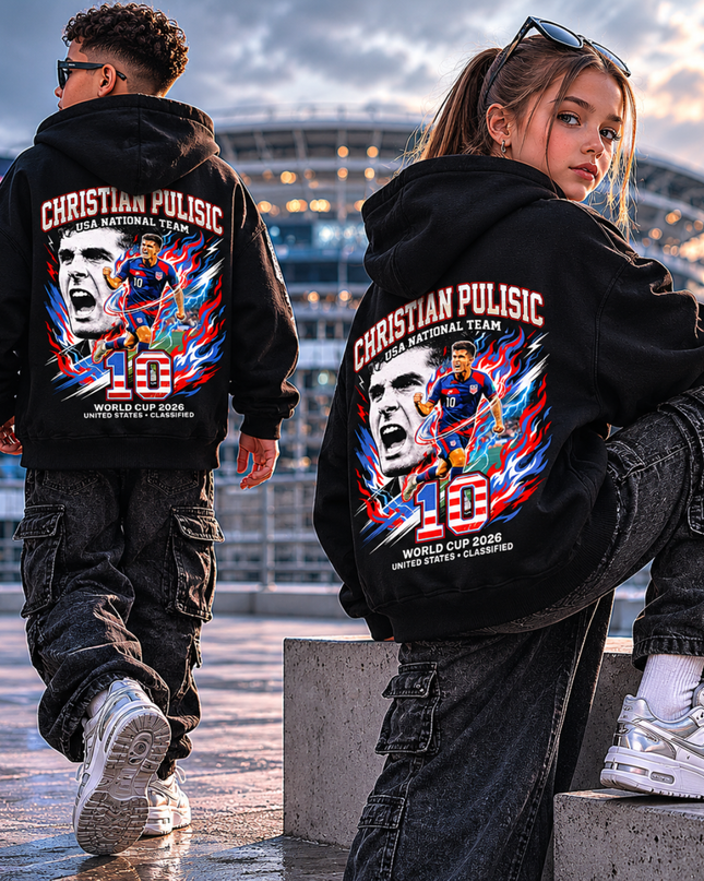 Christian Pulisic #10 USA Kids Fan Hoodie