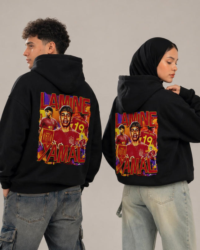 Lamine Yamal #19 Espagne Pop Art Vibrant Unisexe Fan Hoodie