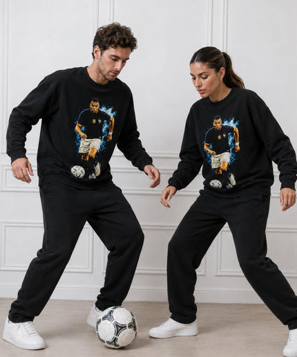 Kylian Mbappé France Flamme Bleue Action Dribble Sweat Unisexe Fan