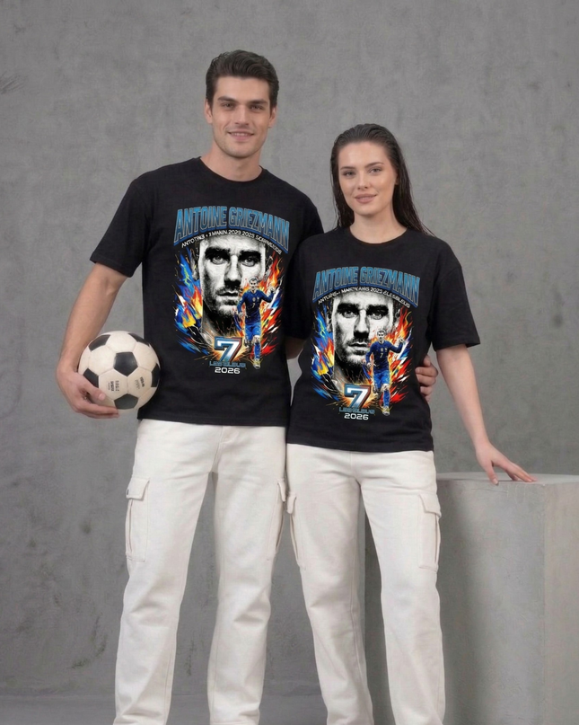 T-shirt unisexe fan Antoine Griezmann #7 France Les Bleus Coupe du Monde 2026