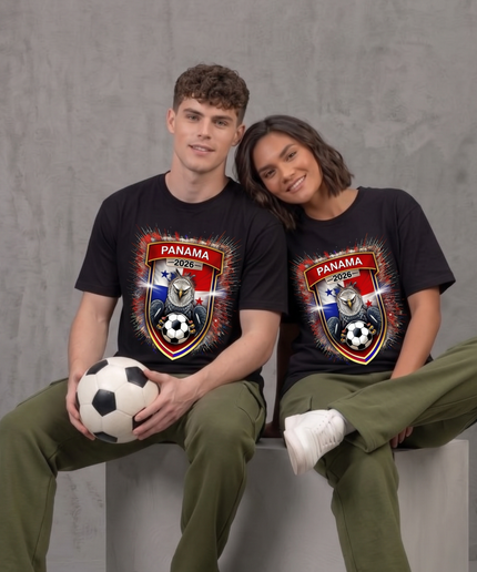 T-shirt unisexe de supporter – Écusson Coupe du monde Panama 2026