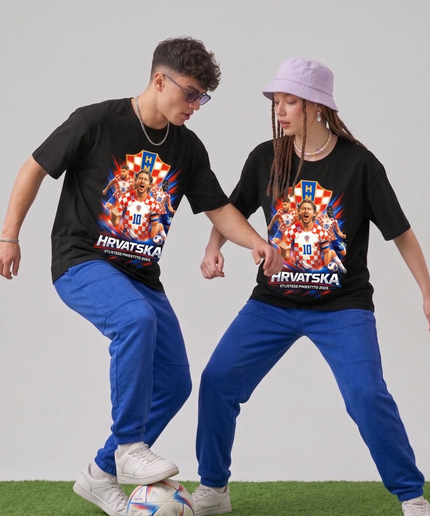 T-shirt unisexe fan Croatie Hrvatska édition Coupe du Monde de Football 2026