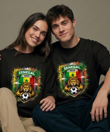Senegal 2026 Lion Badge Crest Soccer World Cup Unisex Fan T-Shirt