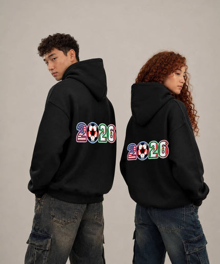 World Cup 2026 Flag Typography Unisex Fan Hoodie