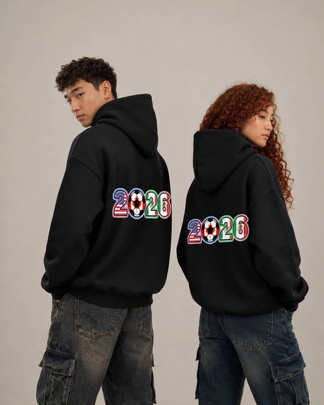 World Cup 2026 Flag Typography Unisex Fan Hoodie