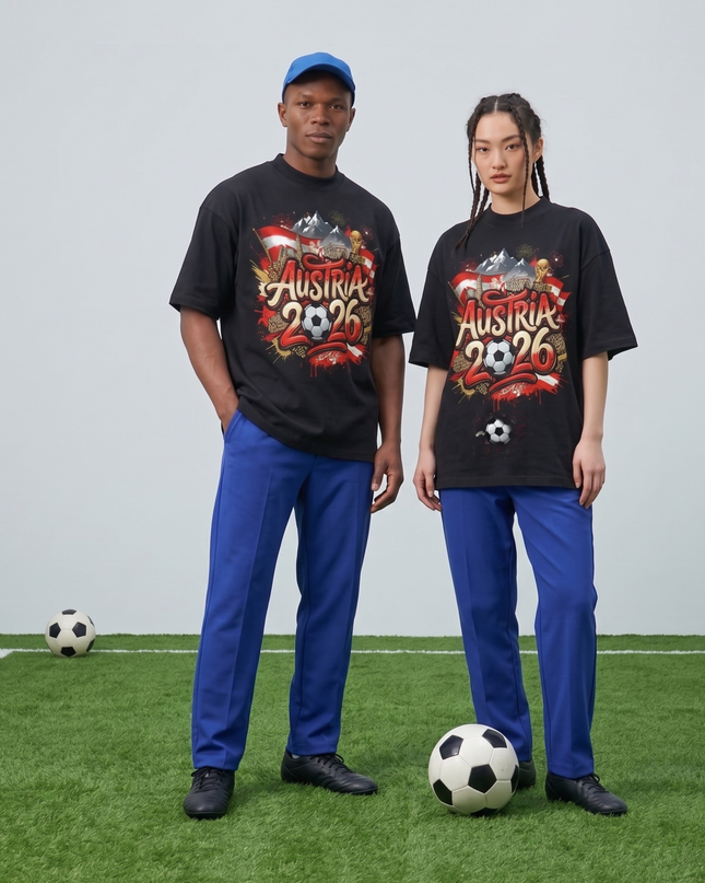 Autriche 2026 Graffiti Street Art Football Unisexe Fan T-shirt