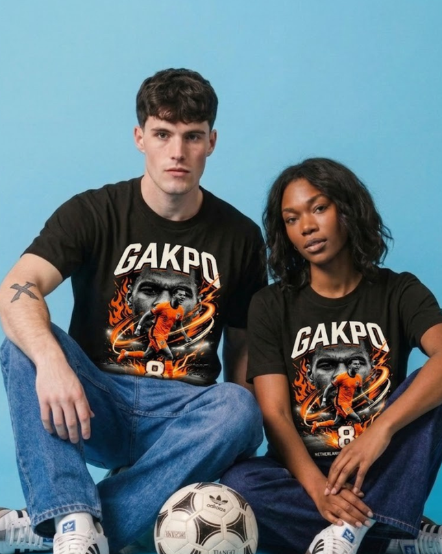 T-shirt unisexe pour fans Gakpo #8 Pays-Bas Qualifiés Coupe du Monde 2026