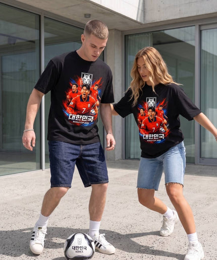 T-shirt unisexe pour fans de la Coupe du Monde 2026 de Son Heung-min #7 대한민국 Corée du Sud