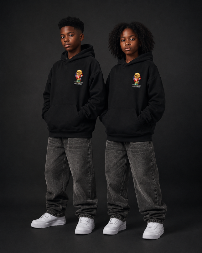 Ronaldinho Brazil Ball Balance Kids Fan Hoodie