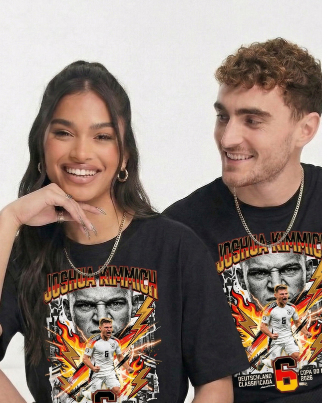 Joshua Kimmich #6 – Deutschland Classificada Copa do Mundo 2026 Unisex Fan T-Shirt