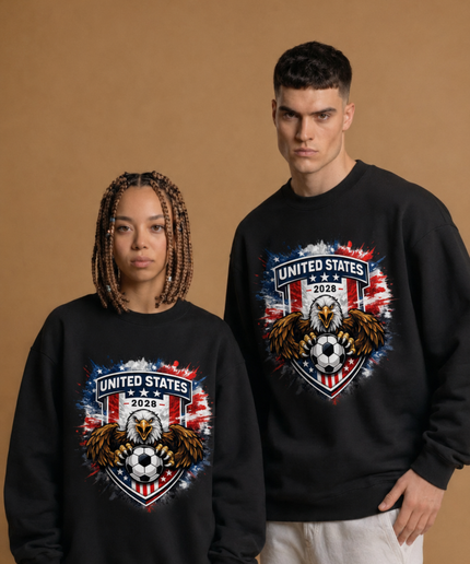 United States 2028 Eagle Crest Unisex Fan Crewneck