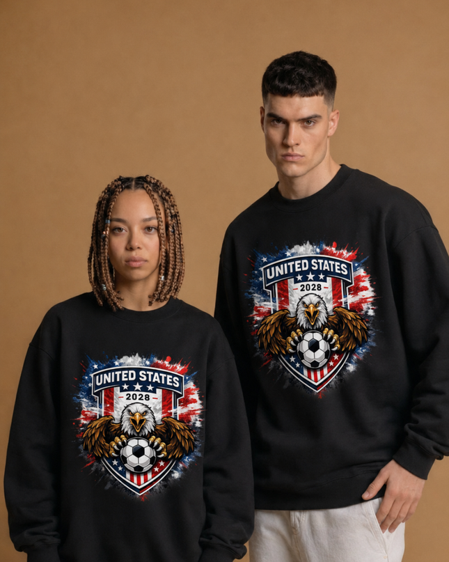 United States 2028 Eagle Crest Unisex Fan Crewneck