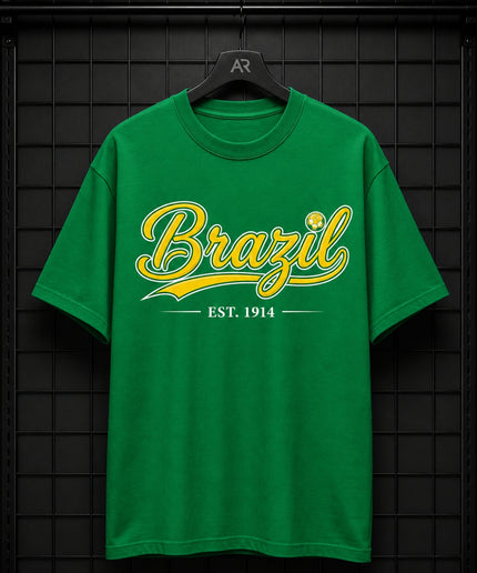 Brazil Est. 1914 Script Kids Fan T-Shirt