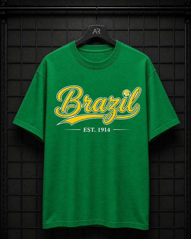 Brazil Est. 1914 Script Kids Fan T-Shirt